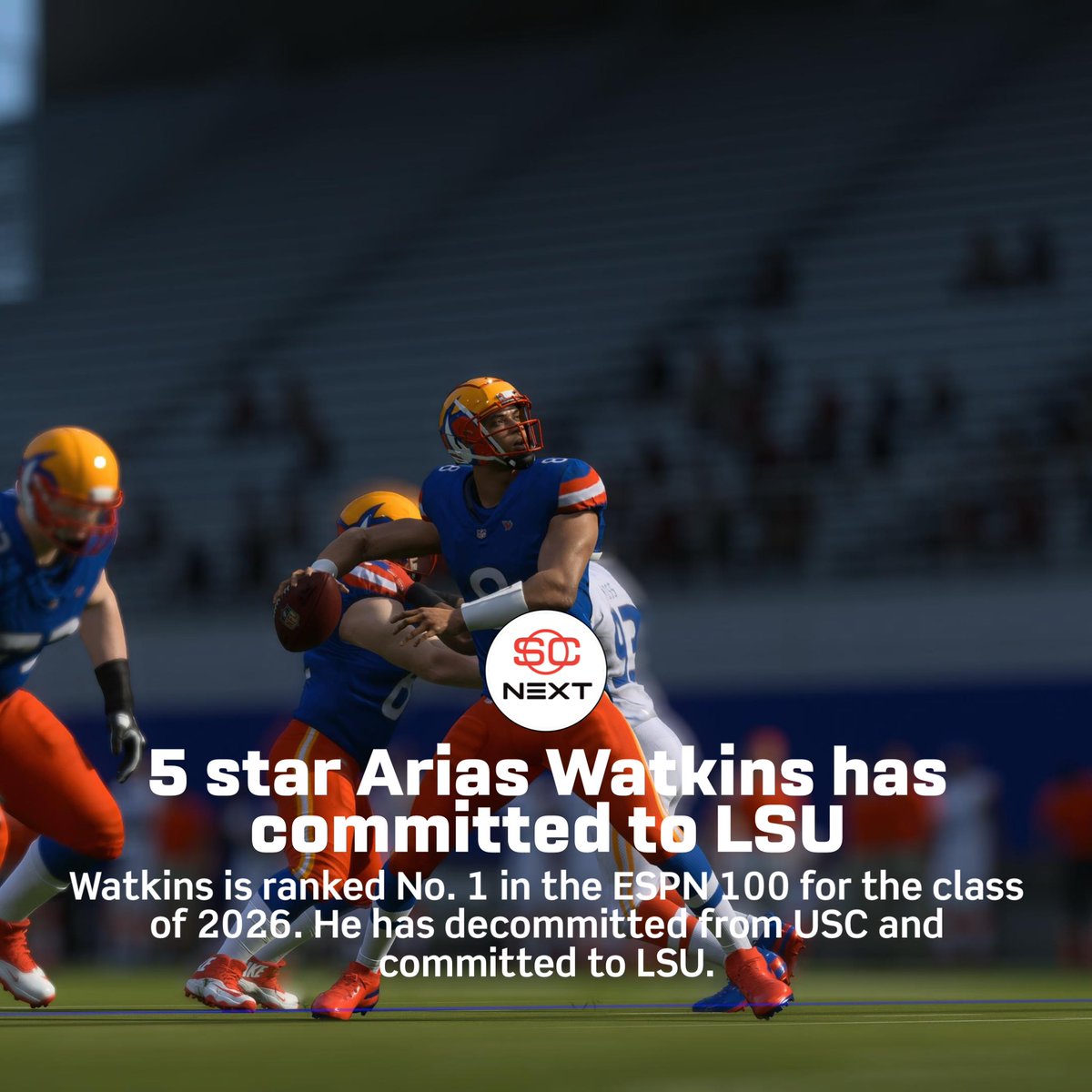 5⭐️ Arias Watkins (no. 1 ESPN 💯) has committed to LSU‼️ #GoTigers 

@ariaswatkins | @lsumfb