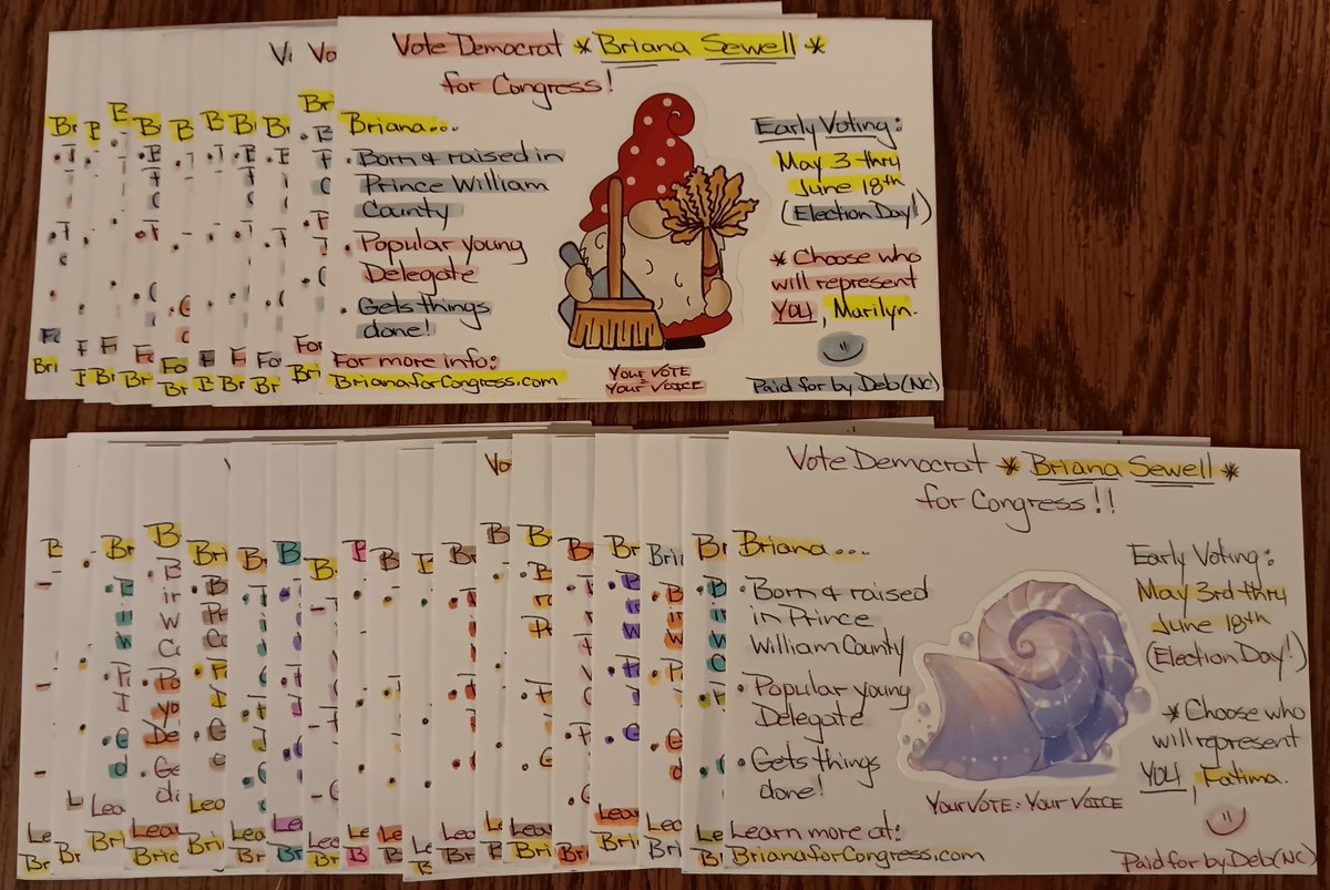 #Postcards4va @BrianaSewellVA is running for Congress! Early Voting: May 3 thru June 18th...Election Day! #PostcardsToVoters