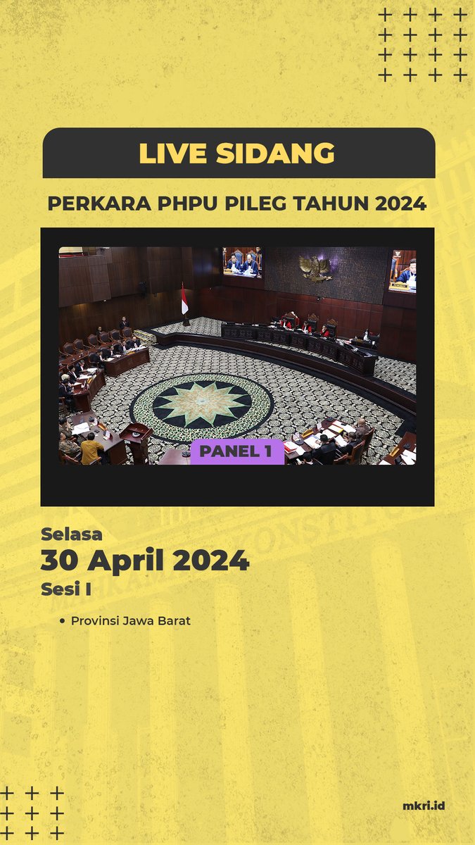 Link streaming Sidang PHPU Pileg Panel 1 Sesi I 
youtube.com/watch?v=YOH-NR…

#MengawalKonstitusi
#salaMKonstitusi
#MKRI
#PHPU2024