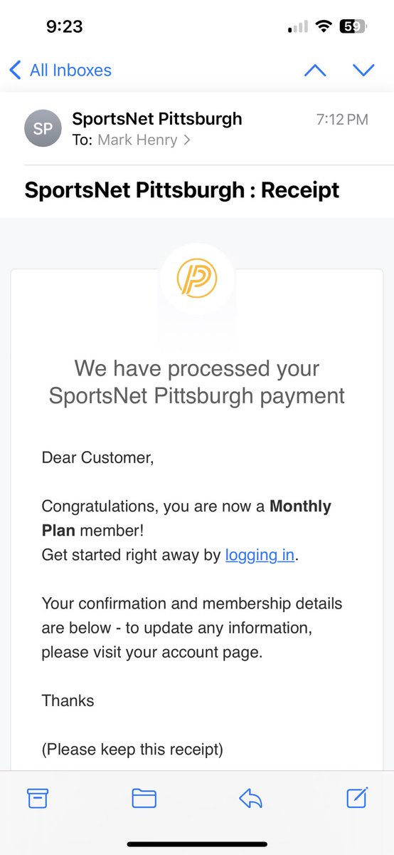 MarkHenry22's tweet photo. @SNPittsburgh Awesome, thank you!  Wish more networks went a la cart. https://t.co/SdslQJFrC0