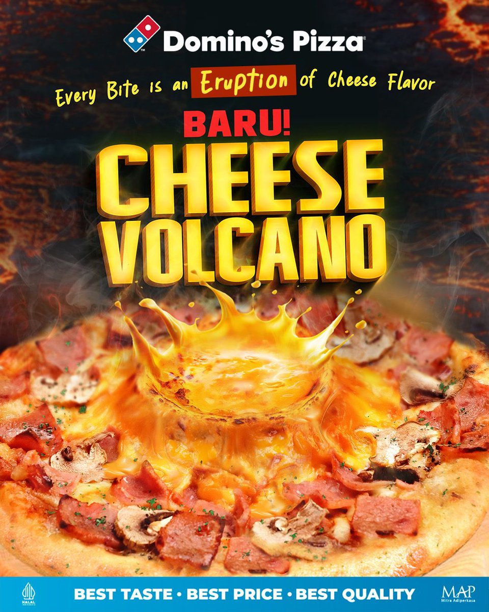 NEW CHEESE VOLCANO PIZZA Delicious Pizza with a CHEESE MAGMA inside the KAWAH filled with Special Cheddar Sauce Let s Pull, Dip amp Enjoy the cheeseeruption nowwwww. orderonline https t NEW CHEESE VOLCANO PIZZA Delicious Pizza with a CHEESE MAGMA inside the KAWAH filled with Special Cheddar Sauce ...
