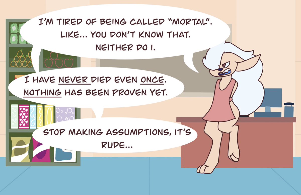 artfulfoxxo's tweet photo. cw// Mild language
Wanted to post these from a while back. It’s a little retail worker oc I created some time back. Basically that little voice inside that spews and thinks of things I wish I could say to people but for good morals I don’t actually do.
#comicskit #comicshort https://t.co/TgyNjLzwJE