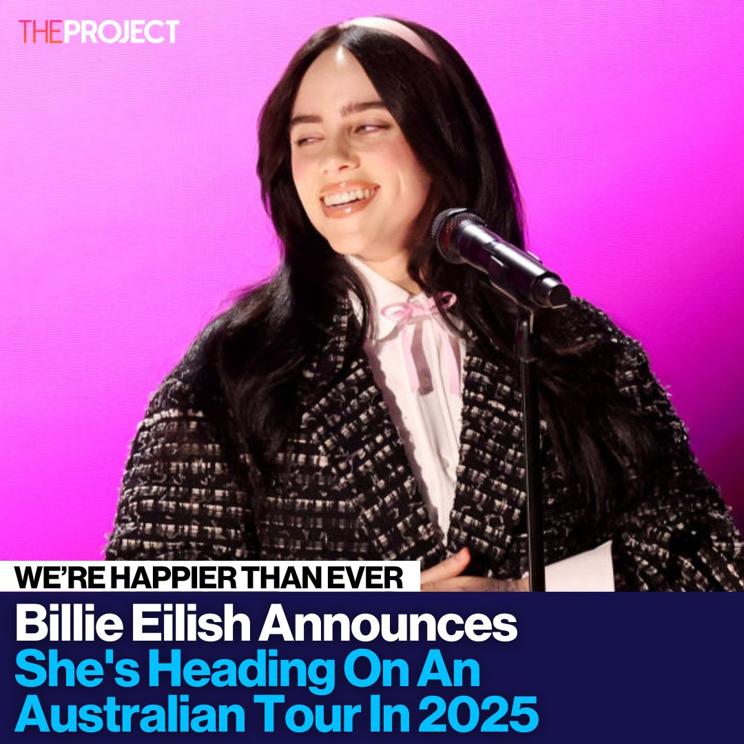 Billie Eilish has announced a new tour that is set to hit Australia in 2025.

READ MORE: brnw.ch/21wJiN0
