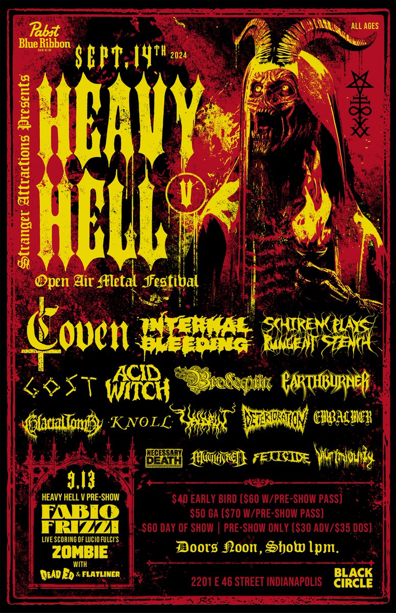 We are STOKED to announce that EARTHBURNER will be playing #HEAVYHELL Open Air Metal Festival on September 14th in Indianapolis! 🤘

Tickets go on sale this Friday at 11am EST, set your alarms! This one's gonna be EXTREMELY heavy.