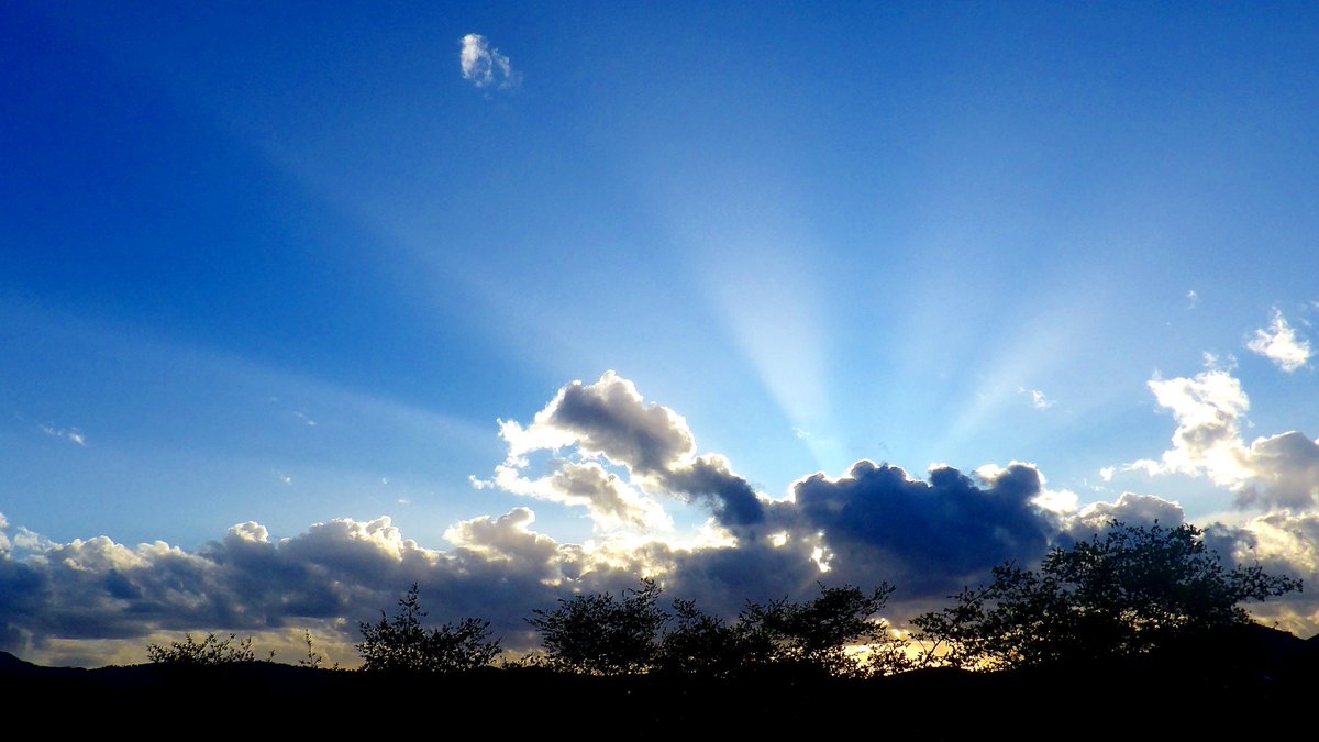 This was really cool - cloud shadows and sunbeams this weekend after the storms...