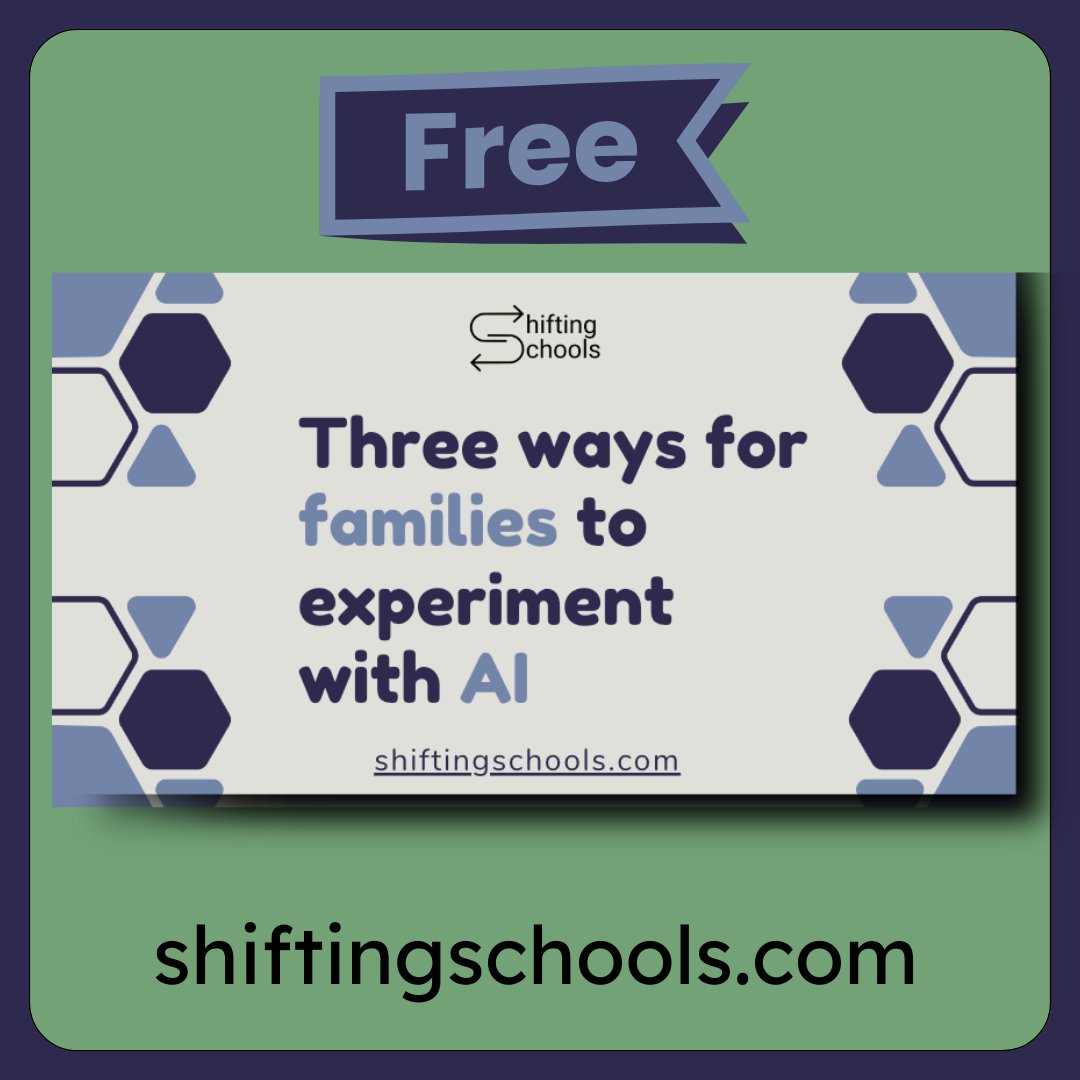 Want to help caretakers and parents better understand #AILiteracy?

Check out our free guide with three mini-experiments to try out at home:

shiftingschools.lpages.co/three-ways-for…