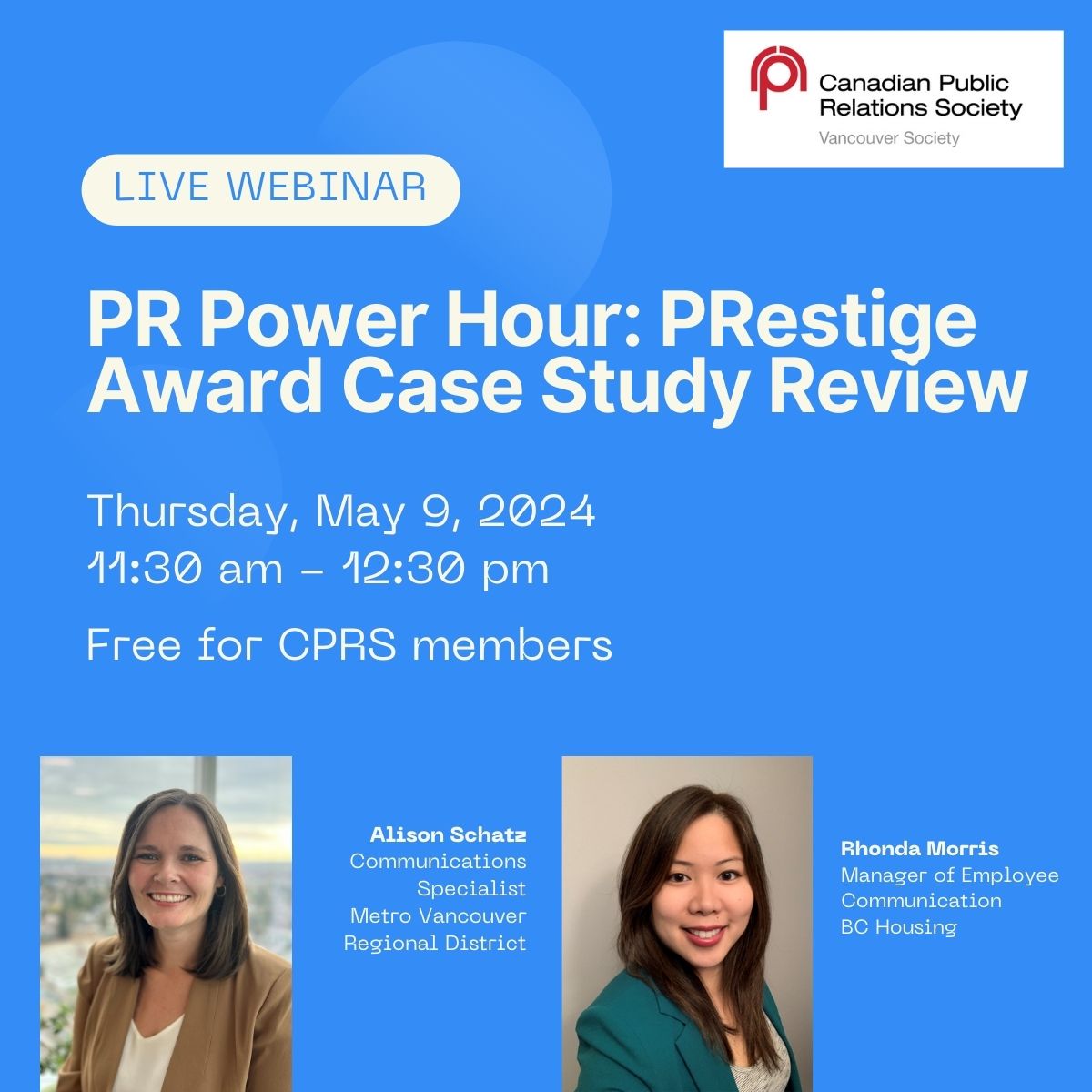 ⚠️A friendly reminder that our highly anticipated PR Power Hour Virtual Session is happening tomorrow, May 9th! Secure your spot today - bit.ly/4aJfhxp.