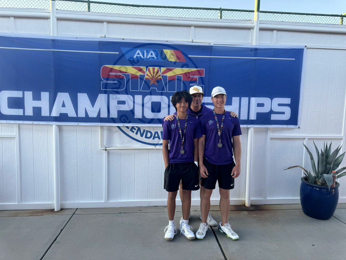 Congratulations to the doubles team of Hayden and Charlie who made it to finals tonight. State Runner-ups is an amazing accomplishment! Great job boys! @ACPBOYSTENNIS @CUSDAthletics