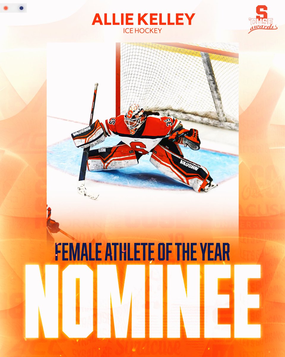In her first season in Orange, Allie Kelley broke the Syracuse single-game (65 saves) and single-season (1.130) saves records to earn the nomination for Female Athlete of the Year.

Watch the ‘Cuse Awards April 30 on Cuse.com.

#ichuSe