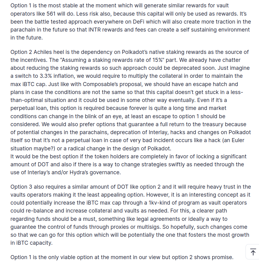 Saxemberg has voted AYE on the Polkadot proposal 714 Incentivize Interlay iBTC capacity as Polkadot common good. We participated in the pre-proposal discussion and we agreed on the direct incentive for vaults as the best option for now. Other options could be researched meanwhile