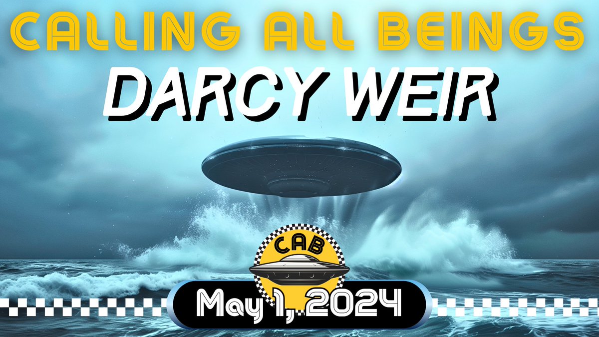🛸WEDNESDAY - DARCY WEIR🛸 5p / 7c / 8e @Occultjourneys returns to CAB to discuss his latest film - Transmedium: Fastmovers & USOs. It's always great to have a returning guest & especially someone w/ a passion for the subject! Should be fun! youtube.com/live/VzKCb-Lmy…