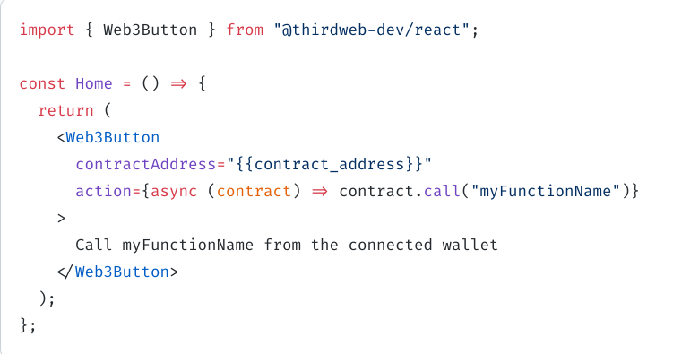 The @thirdweb SDK is legit! To roll this myself I'd need to set up the API layer, cache invalidation logic, and UI components. Easily several hours saved.  

I wonder if there's a way to get a typesafe ABI tho. Brownie points if it can generate it from Solidity code.