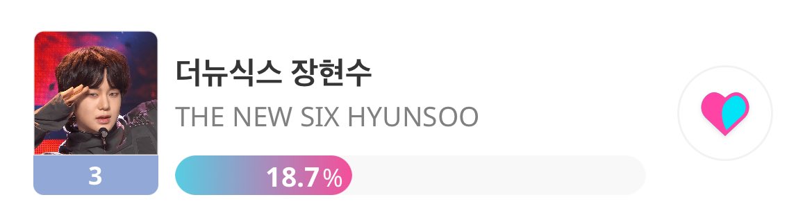 Hyunsoo is nominated for the April Ending Fairy of the month! If he wins, he could receive the banner ad on Show Champion’s YT channel. 

Please use all your 💙 as they expire in a few hours! 

🔗 promo-web.idolchamp.com/app_proxy.html… 

#장현수 #HYUNSOO #더뉴식스 #THENEWSIX