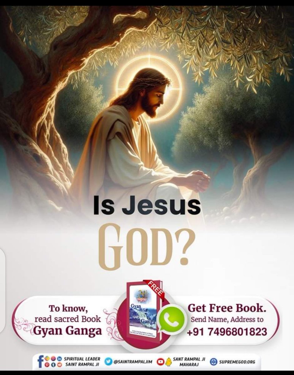 #GodMorningTuesday 
Is Jesus God?

To know read sacred book #GyanGanga.
#TuesdayMotivation