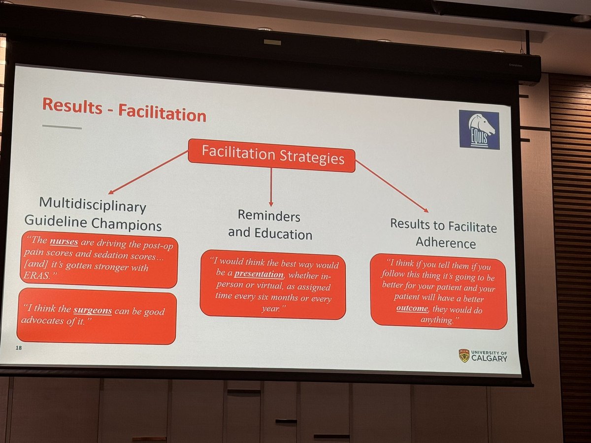 ERAS lead from EQuIS @UCalgaryMed @UofCr4kids present on how ERAS implementation can be facilitated in a NICU. Engagement, education and feedback! #PAPS2024 @PAPSPedSurgery