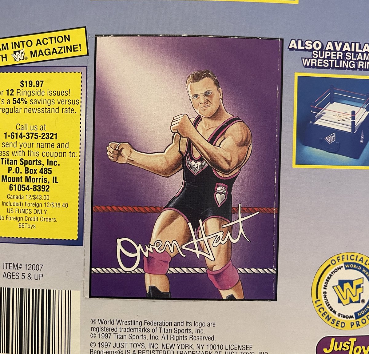 I guess I gotta rip this out eh? #wrestlingcards #owenhart #figlife