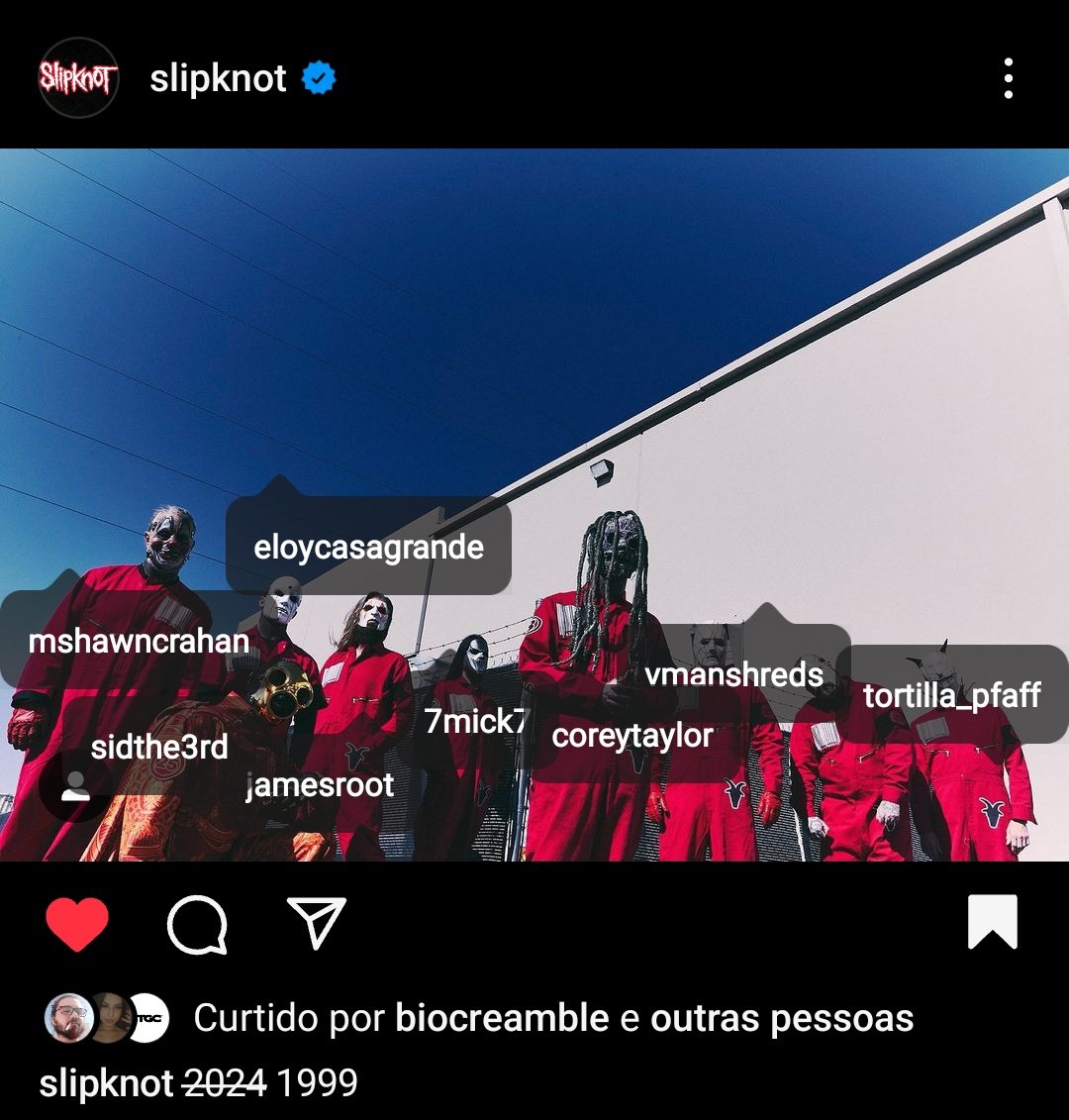 O Slipknot oficializou o que todo mundo já sabia 
o Eloy é o novo baterista da banda 🐐