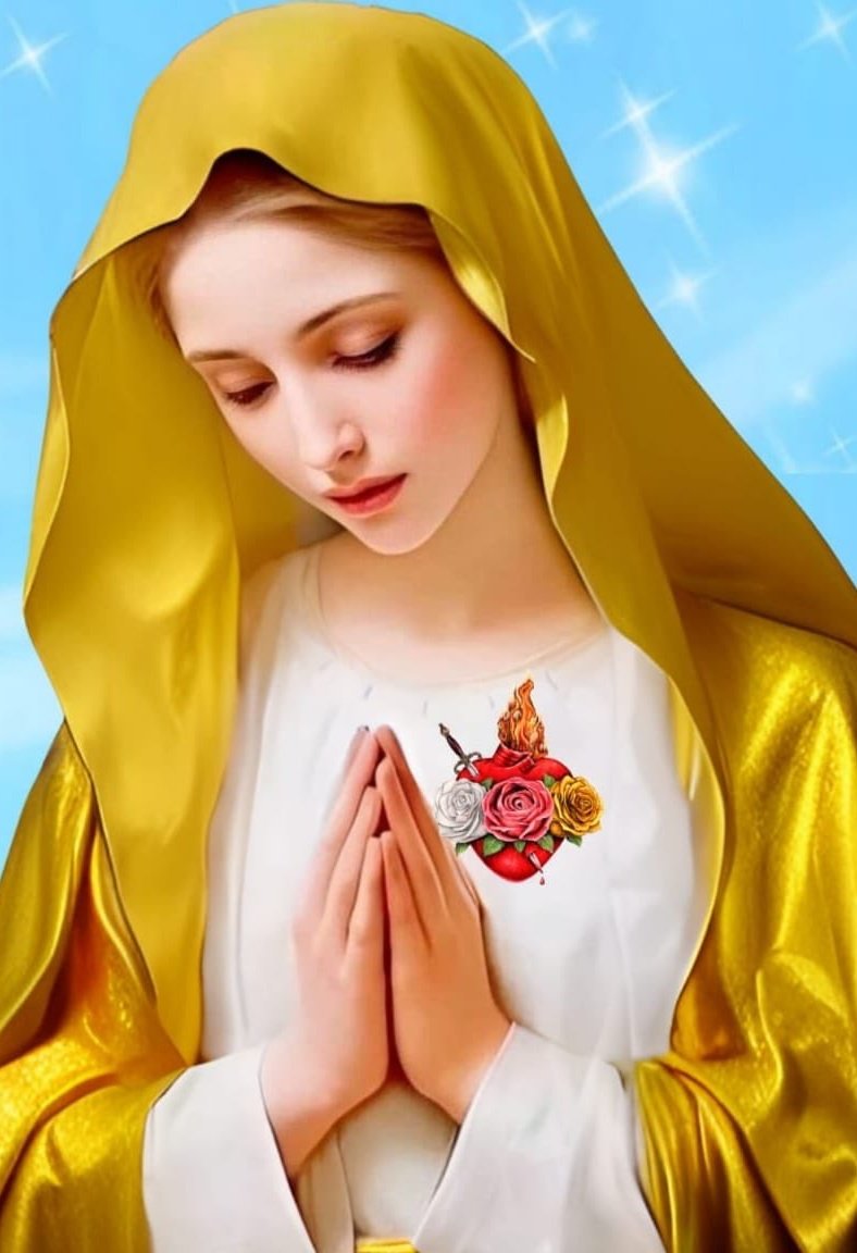 ✝️ Dios te salve, María,  llena eres de gracia; el Señor es contigo. Bendita Tú eres  entre todas las mujeres, y bendito es el fruto de tu vientre, Jesús.  Santa María, Madre de Dios, ruega por nosotros, pecadores, ahora y en la hora de nuestra muerte. Amén 🙏