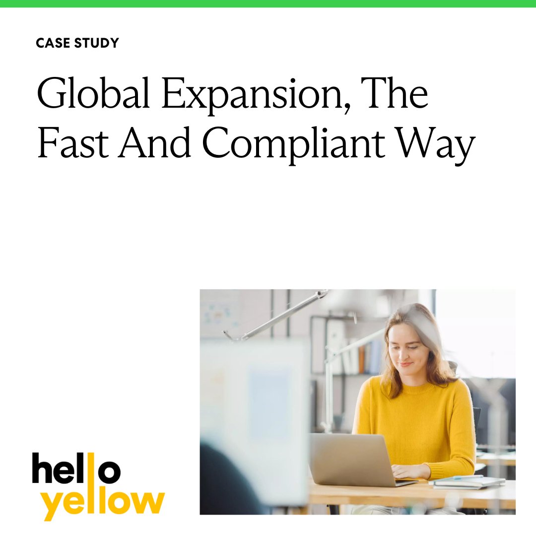 Hiring across borders is hard. Doing so compliantly is even harder. Read on to learn how Hello Yellow partners with Velocity Global for peace of mind as they expand their workforce globally, while also speeding up the onboarding process and saving cost. bit.ly/3weNPIK