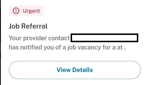 #Callout: We've uncovered a shocking case where a job referral task was left totally devoid of employer name, contact and job title. DM us or email media@auwu.org.au to let us know if you've been given an 'urgent' job referral (or similar) task with blank, or incomplete, info