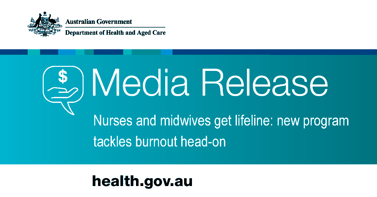 #NEWS Nurses and midwives get lifeline: new program tackles burnout head-on. Read more at: health.gov.au/ministers/the-…