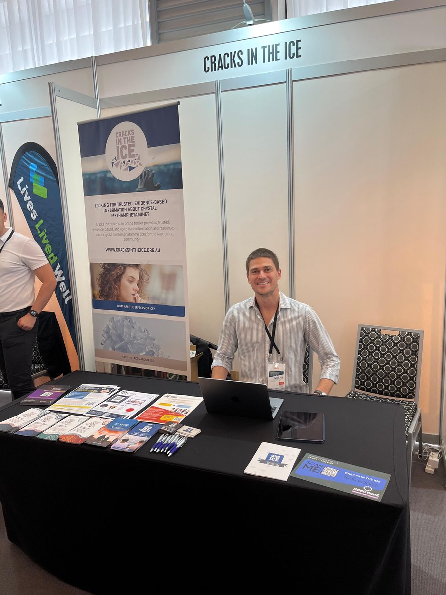 Heading to #ADD24 #AddictionZ this week? Make sure to drop by the @CracksInTheIce exhibit, where Matilda Centre’s Robert Garruccio will be sharing the latest evidence-based #resources around #methamphetamine use in Australia.