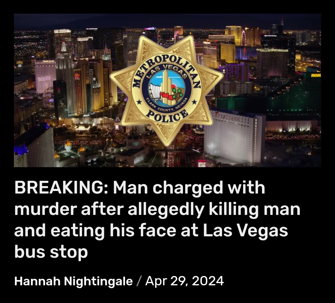 A man has been charged with murder after allegedly killing a man and eating his face at a Las Vegas bus stop. According to KLAS, 29-year-old Colin Czech has been charged with open murder. Police were called to the area at around 5 am Sunday to a report of a man who allegedly…