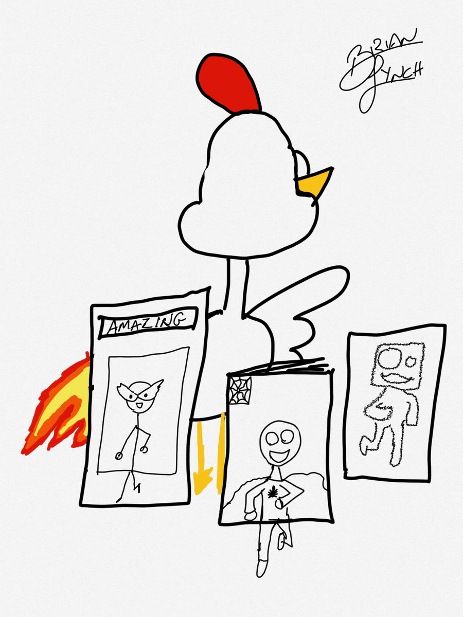 HotWingJustice's tweet photo. WIP for free comic book day @awyeahcomics . I worked on this during their creator/maker hang-out. #haroldandhishotwingofjustice #hotwingofjustice #thedailyharold #art #comics #comicbooks #awyeahcomics #freecomicbookday #originalcharacters #YourNewFavoriteArtist #brianlynch https://t.co/VY0ia1Iptz