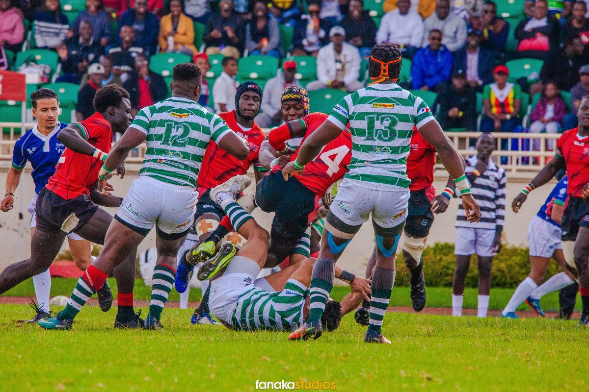 Trying to stop Michael Wamalwa at high speed has it's consequences.💥 #RugbyKE