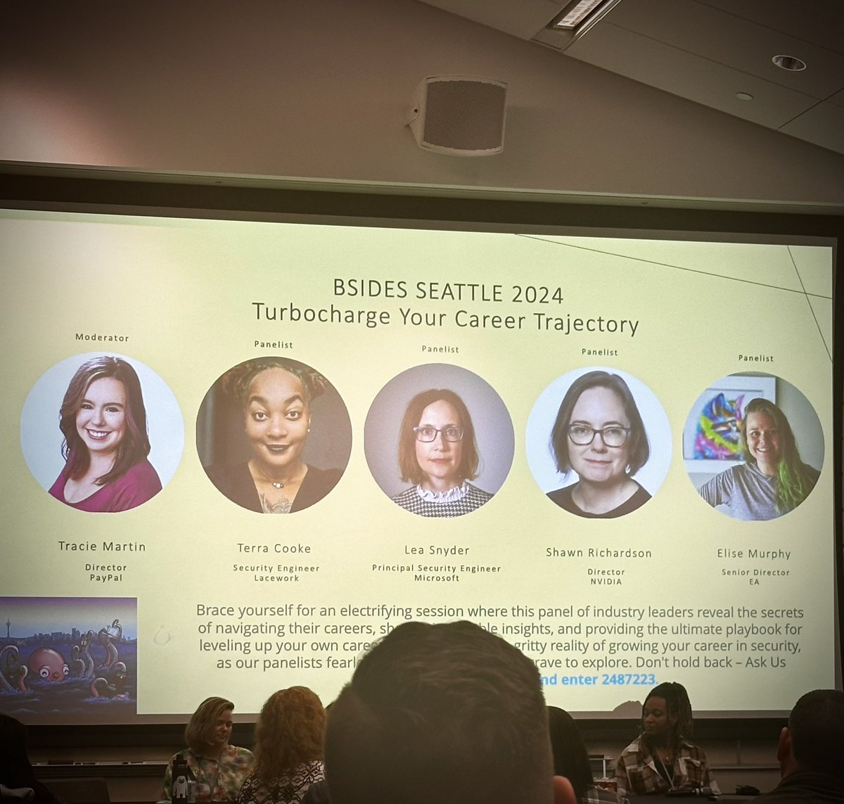 supg0x80's tweet image. Inspiring panel @bsidesseattle