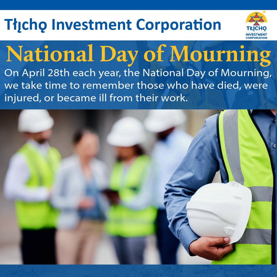 On April 28th each year, the National Day of Mourning, we take time to remember those who have died, were injured, or became ill from their work.  Read more at tlichoic.com/news-and-updat……to see how to remain safe at work. 
 Masi.
