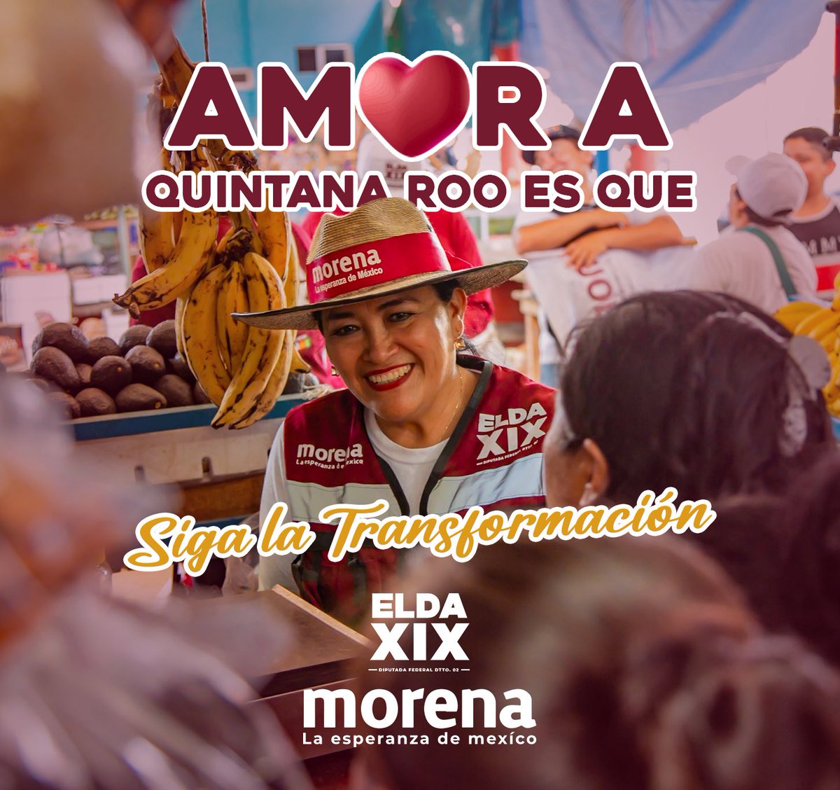 Con amor al pueblo de Quintana Roo vamos a seguir construyendo el segundo piso de la 4Ta transformación.

#SigamosHaciendoHistoria #ClaudiaPresidenta2024 #AmorConAmorSePaga #Morena #VotaMorena