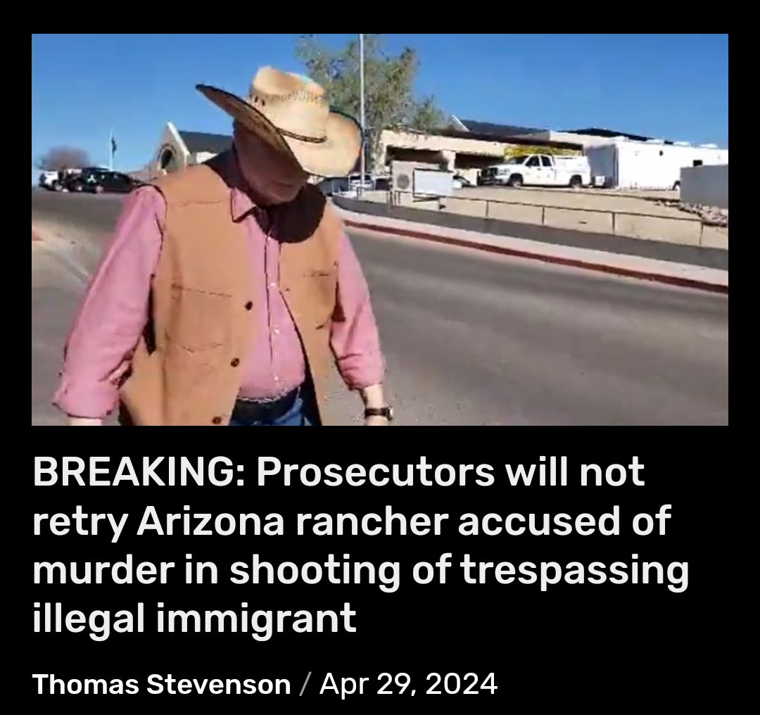 A rancher who faced murder charges in Arizona for shooting an illegal immigrant who had trespassed onto his property near the southern border will not be retried after a mistrial ruled.   The jurors in the case of George Alan Kelly were not able to reach a decision about the…