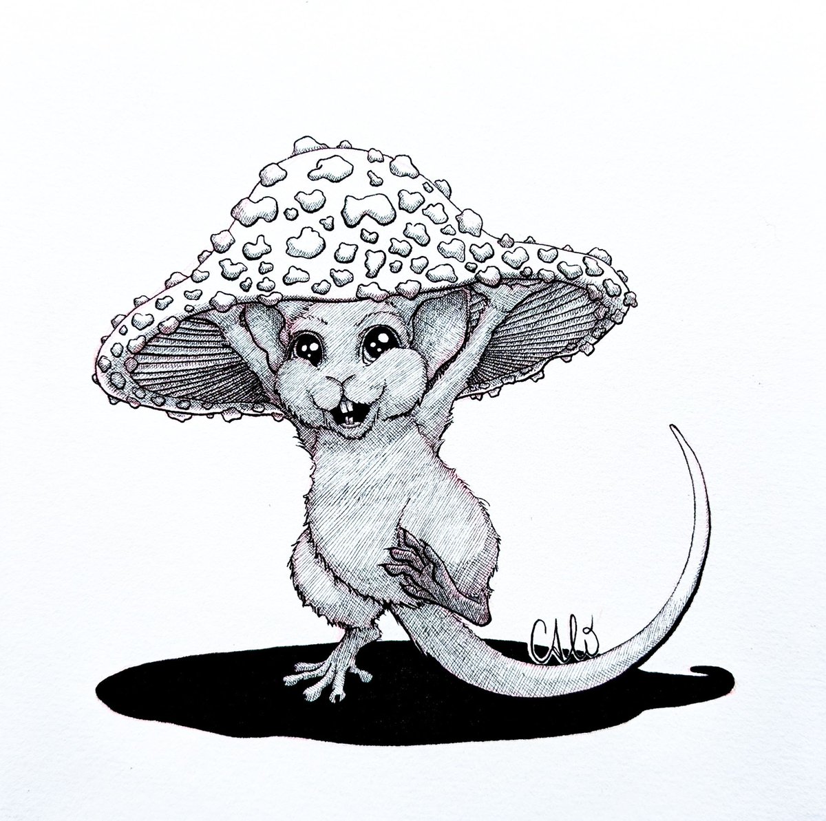 Just a li'l mushroom-cap mousey. 🐭♥️

#artworkinprogress #wip #wipart #penandink #mouseart #cuteart #illustration #womenartists #amdrawing #mousey #artistsoftwitter