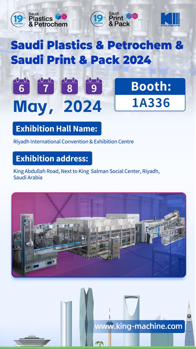 KingMachineZJG's tweet image. 🌟 King Machine is gearing up to participate in the Saudi Plastics &amp;amp; Petrochem &amp;amp; Saudi Print &amp;amp; Pack 2024 exhibition! 🚀 Stay tuned for our innovative solutions and cutting-edge technology showcase at the event. Don't miss out!
#KingMachine #LabelingMachine