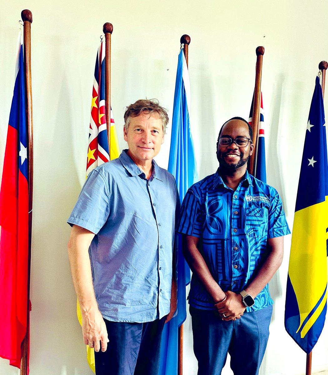 Such a pleasure to welcome to Samoa 🇼🇸 @JaapVanHierden, UN Resident Coordinator @UNinMicronesia. Had a fruitful exchange on the UN’s work in our respective UN Multi-Country Offices. Excited about our collaboration to accelerate #SDGs and support the #2050Strategy for #BluePacific