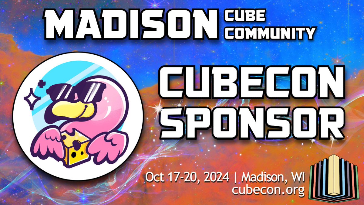 Madison, WI isn't just known for beer and cheese. It's a DESTINATION for Cube! This community of gamers is a proud sponsor of CubeCon 2024!

Would you like to sponsor this year's CubeCon? Reach out to us through our socials or official email to inquire📩