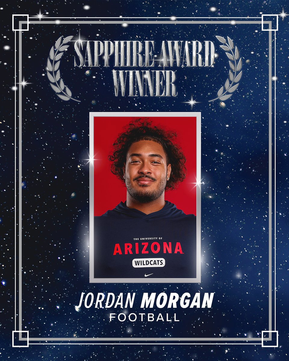 @ArizonaFBall @ArizonaGymCats @ArizonaMTennis @ArizonaSoftball 𝐒𝐀𝐏𝐏𝐇𝐈𝐑𝐄 𝐀𝐖𝐀𝐑𝐃 🏆 🏈 Jordan Morgan, @ArizonaFBall