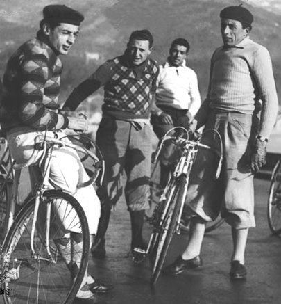 Cycling with style The Coppi brothers (Fausto left, Serse right) at training. __________ If you're interested not only in vintage images, but would like to read a bit more about the history of road cycling, please visit pelotontales.com