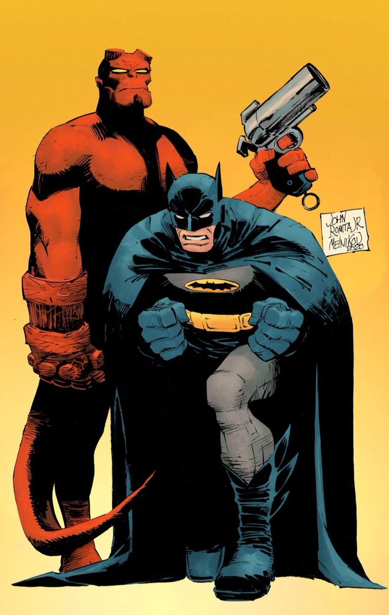 Hellboy e Batman. 🦇🔥