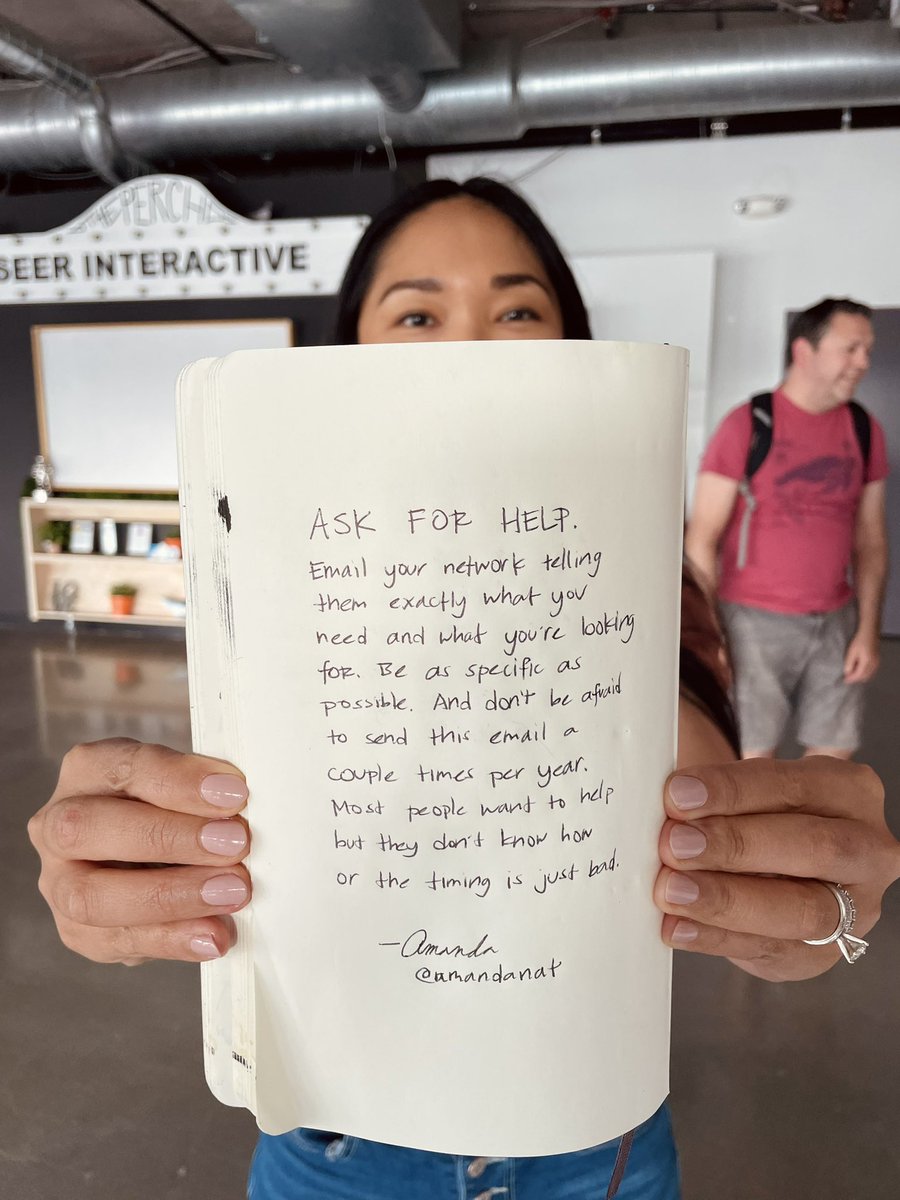 ASK FOR HELP — a good lesson from @amandanat