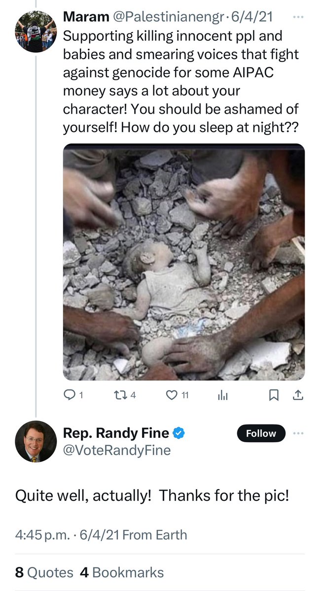 I wonder if @VoteRandyFine’s staffers know what kind of person they’re working for.