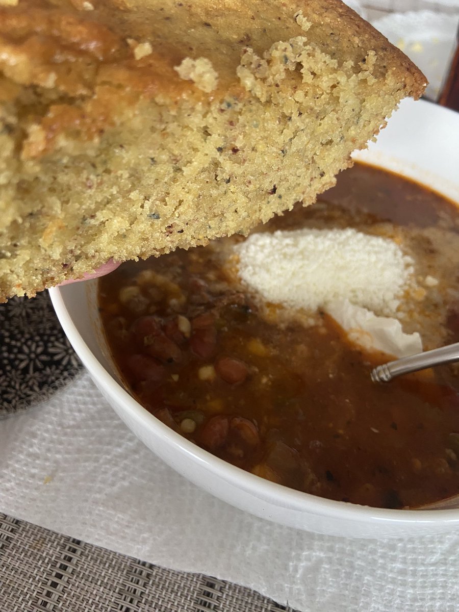 I don’t live in a fear based state of mind . I do what I can with what I have. I live a faith based life. This is primarily a homesteading self sufficiency page. Do the best you can but NEVER let fear rob you of today and your blessings. I prepared Venison chili and corn cake