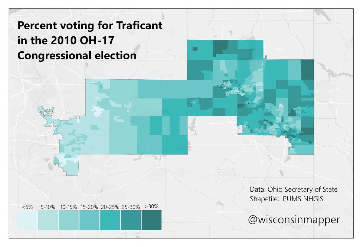Fresh from doing 7 years in federal prison for tax evasion, ex-Congressman Jim Traficant ran as an independent in his old district in 2010, calling for repeal of the 16th Amendment. He got 16% of the vote and won no precincts, but came in second in much of the Mahoning Valley.