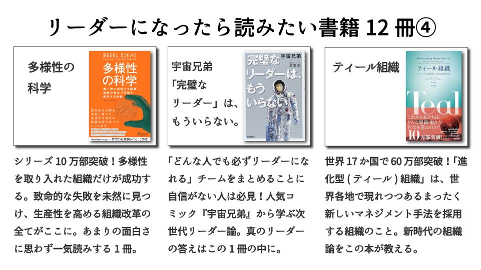 【必見】「リーダーになったら読みたいお薦め書籍」をまとめました。