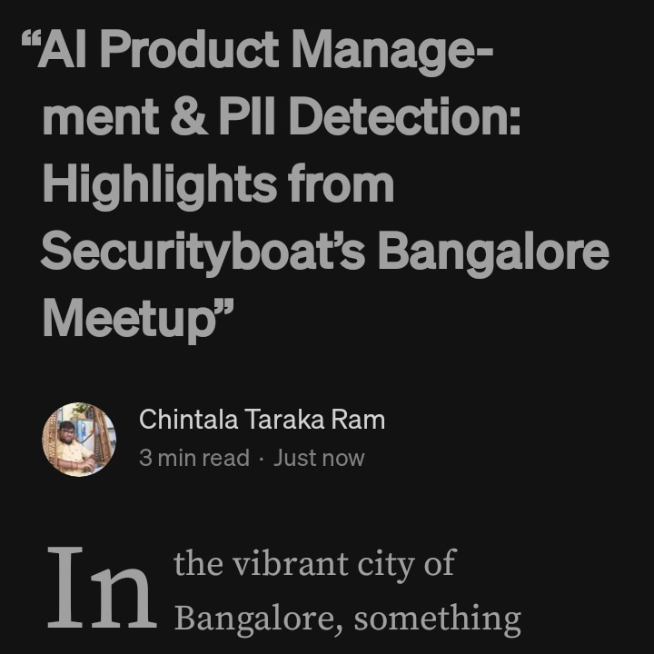 'Unlock the secrets of cybersecurity with Securityboat. Stay tuned for monthly updates and expert insights on all things cybersecurity!'

chintalatarakaram.medium.com/ai-product-man…

#SecurityBoat #CyberSecurity #viral #Trending #Global #Twitter #Community #hackers #tech #Digital #Security #medium