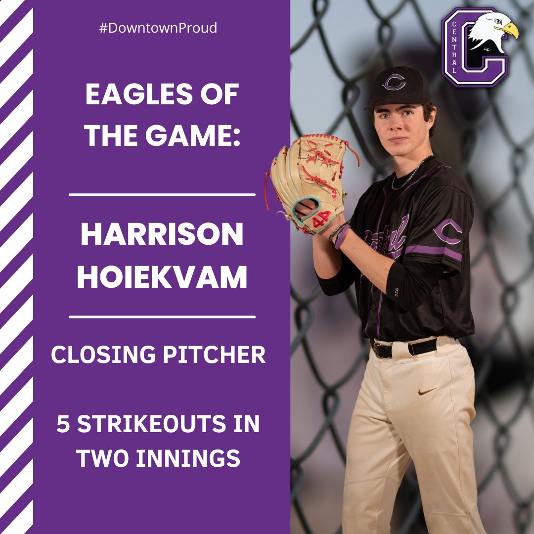 Tonight's 'Eagles of the Game' for @OPSCHSBSB goes to Hoiekvam after his closing win vs South Sioux from the mound! Eagles will need is arm later this week as they start district play #DowntownProud