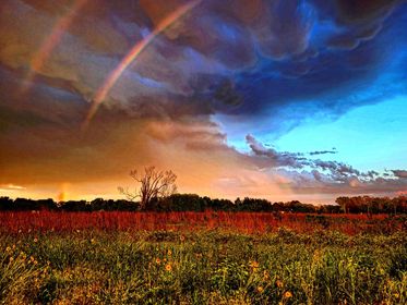 Awesome Greenbier sunset and rainbow from KARK viewer Sam Lane #ARWX #ARStormTeam