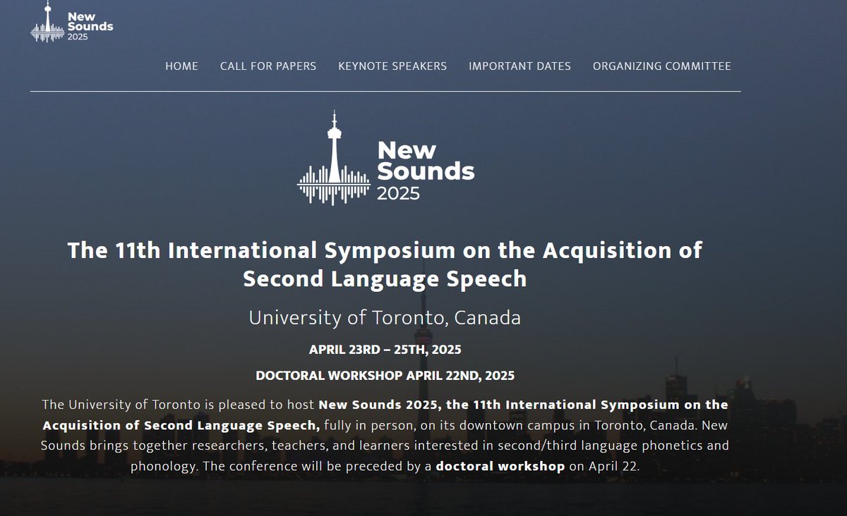 New Sounds 2025  will be held in Toronto Canada April 23 – 25, 2025 newsounds2025.artsci.utoronto.ca