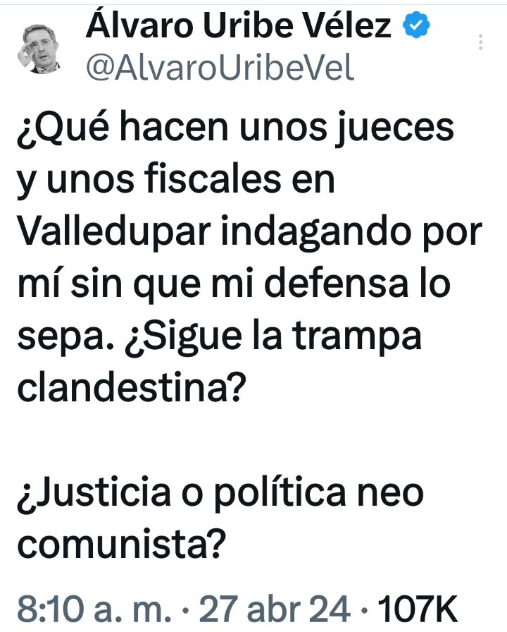 El hijueputa de Álvaro Uribe Vélez está muy asustado. Sabe que la justicia le respira en la nuca.
